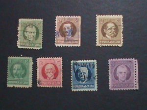 ​CUBA- VERY OLD CUBA STAMPS FAMOUS PEOPLE USED- VF WE SHIP TO WORLD WIDE.