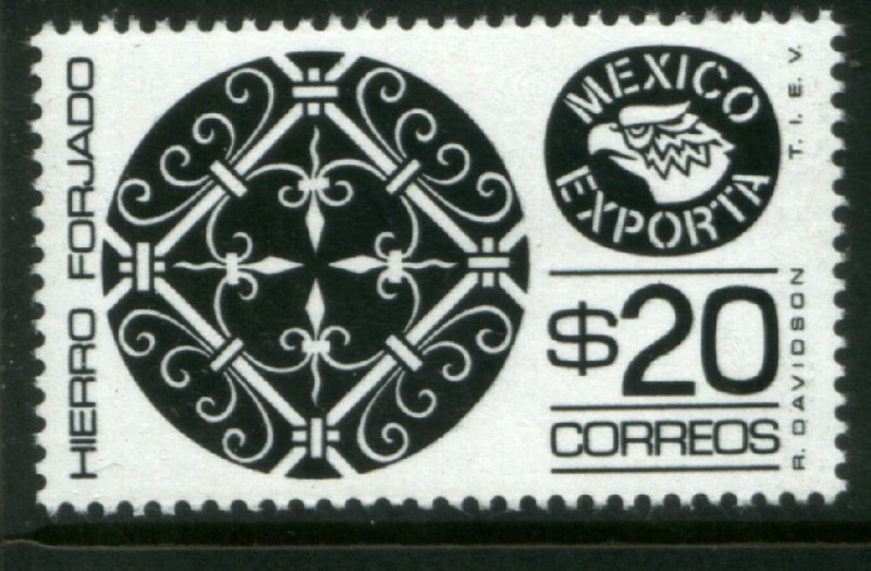 MEXICO Exporta 1127 $20P Wrought Iron 36.5 Fluor Paper 6 MNH