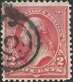 # 279bh Used Stitch Watermark Vermillion George Washington