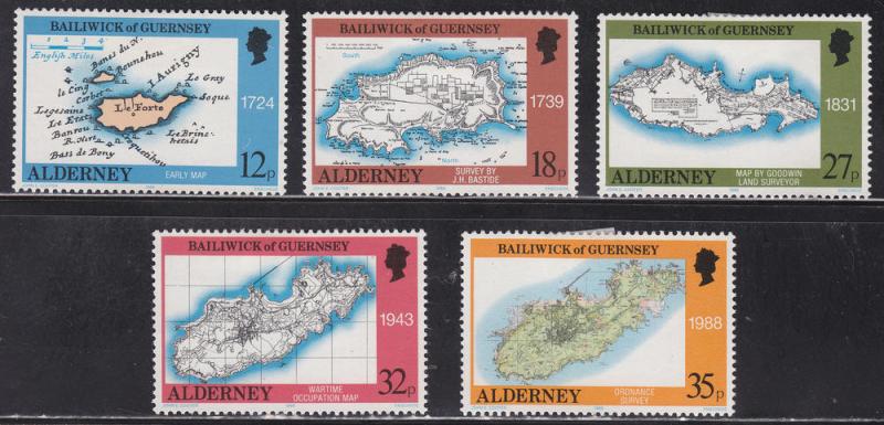 Alderney 37-41 Historic Maps of St. Anne 1989