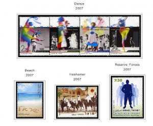 COLOR PRINTED ISRAEL 2000-2010 STAMP ALBUM PAGES (68 illustrated pages)