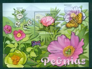 Guinea-Bissau MNH S/S Peonies Flowers 2011