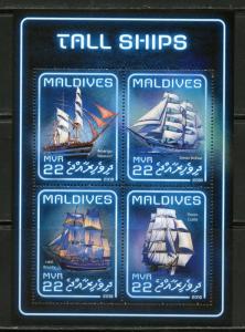 MALDIVES 2018 TALL SHIPS  SHEET MINT NEVER HINGED