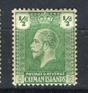 CAYMAN ISLANDS; 1920s early GV issue fine Mint hinged 1/2d. value