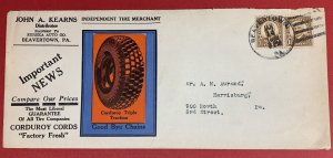 United States, Corduroy Tires, 1938, Two Sided Advertising Cover