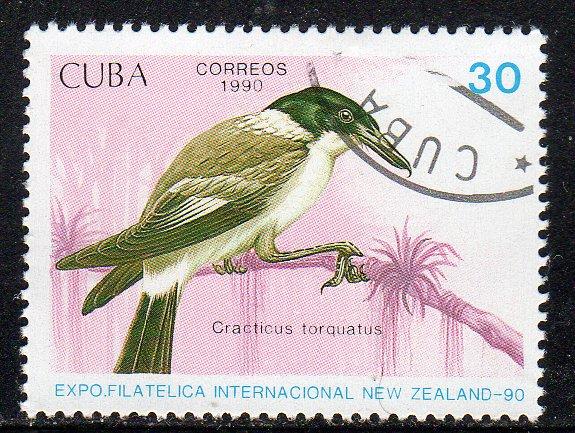 Cuba 3245 - CTO-NH - Grey Butcherbird (cv $0.35)