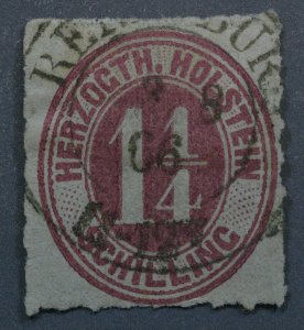 Schleswig Holstein #22 Used FN Place Cancel Date 3 8 66