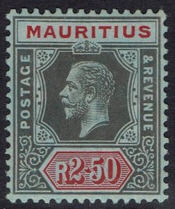 MAURITIUS 1913 KGV 2/6 WMK MULTI CROWN CA