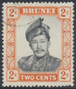 Brunei   Sc#  102b Used wmk sideways   see details face & reverse scans  