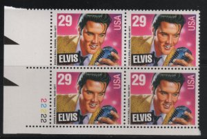 2721 29c Elvis 22222  LL Plate Block
