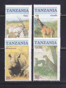 Tanzania 319-322 Set MNH Animals