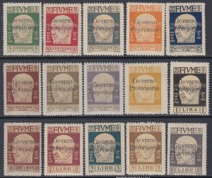 ITALY - Fiume n.149-163 cv 1150$ - MH*
