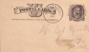 United States Iowa East Nodaway 1884 target  1867-1892  Postal Card  Spindle ...