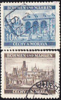 Czechoslovakia - Bohemia & Moravia #40-48 Used Set