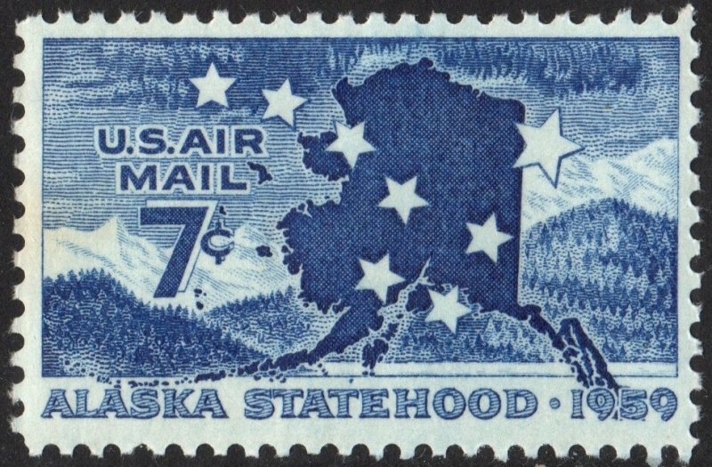 SC#C53 7¢ Alaska Statehood Single (1959) MNH