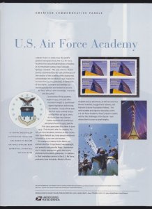 US USPS American Commemorative Stamp Panel #706 US Air Force Academy #3838
