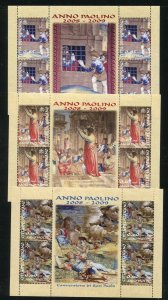 Vatican City 1392-94 Pauline Year, St. Paul Stamp Sheets MNH 2008