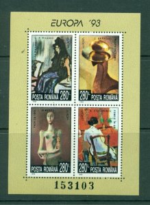Romania #3828 (1993 Europa souvenir sheet) VFMNH CV $4.00