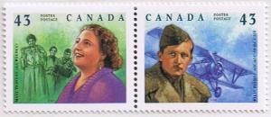 Canada Mint VF-NH #1526a Great Canadians pair