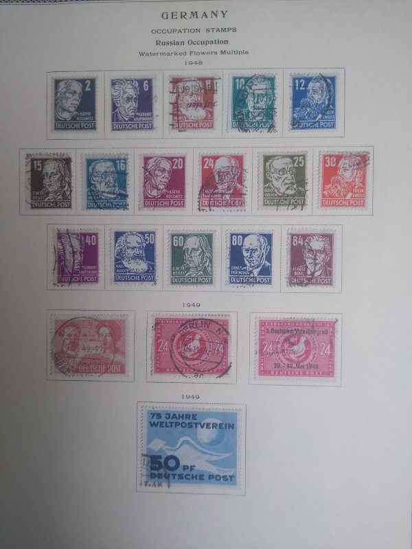 collection on pages Germany DDR to 1952 NY: CV $264