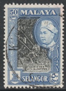 Malaya Selangor Scott 109 - SG124a, 1957 Sultan 50c used