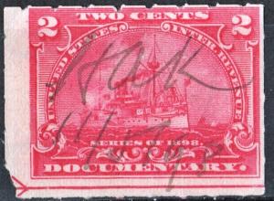 R164 2¢ Documentary Stamp (1898) Used