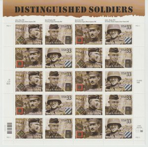 U.S.  Scott# 3396a 2000 Distinguished Soldiers MNH S/S #1