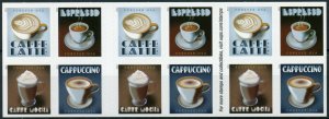 USA 2021 MNH Gastronomy Stamps Espresso Drinks Capuccino Latte 20v S/A Booklet