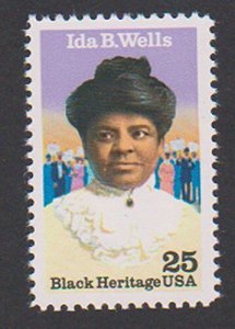 1990 Ida B. Wells Black Heritage Single 25c Postage Stamp, Sc# 2442, MNH, OG