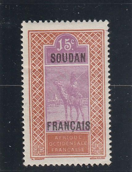 French Sudan  Scott#  29  MH  (1927 Overprint)