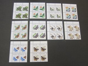 Australia 1983 Sc 872-880 Butterfly set(10) Blk(4) MNH