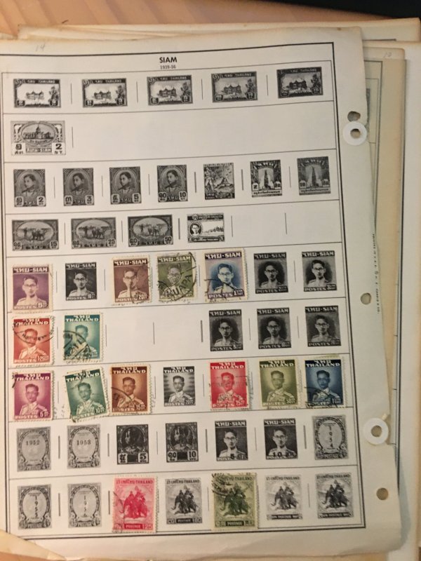 Collection of Thailand stamps from huge Harris albums