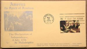 Set of 20 FALKON FDCs with singles from Bicentennial souvenir sheets 1686-9a-e