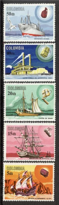 COLOMBIA SC# 755-9 F-VF MNH 1966