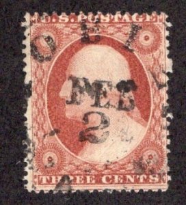 US #25 Three Cent Washington AVG/U  ~jm-1702