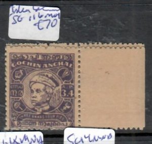 INDIA COCHIN 3A 4P  SG 116  MOG          P0314C H