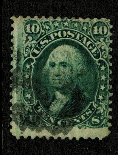 1861 Sc 68 perf 12  used 10c single CV $62.50