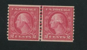 1915 United States Postage Stamp #454 Mint Never Hinged VF Line Pair Certified 