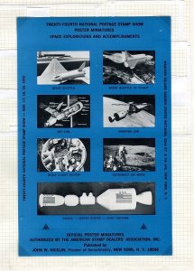 USA; 1972 early Special NY Expo Local POSTER SHEET Space & Flight Themed