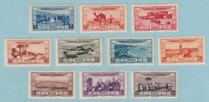 FRENCH MOROCCO CB1 - CB10 AIRMAIL SEMI-POSTAL MINT HINGED OG * SET - P656