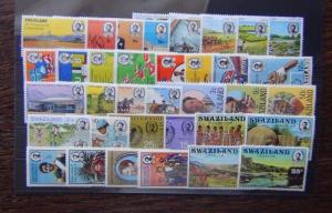 Swaziland 1970 1974 sets Jubilee Tourism University Resources UNICEF etc MNH