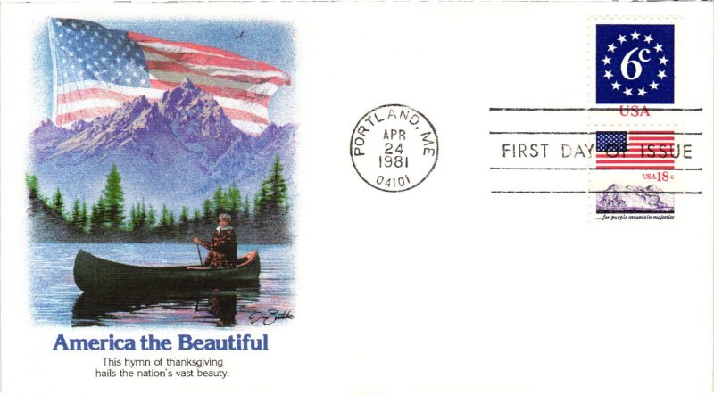 #1892 & 1893 Flag and Anthem – Fleetwood cachet