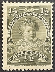 Newfoundland (Canada) #78 MH F 1/2c Child - King Edward 1897 [G26.5.2]