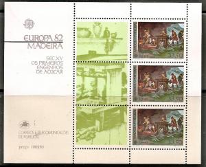 PORTUGAL-MADERIA  81a MNH 1982 Europa Souvenir Sheet