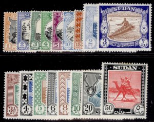 SUDAN GVI SG123-139, 1951-61 complete set, M MINT. Cat £120.