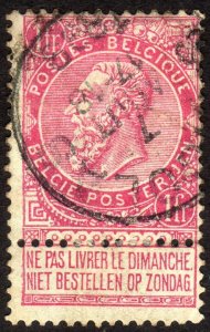 1893, Belgium 1Fr, Used, Sc 72