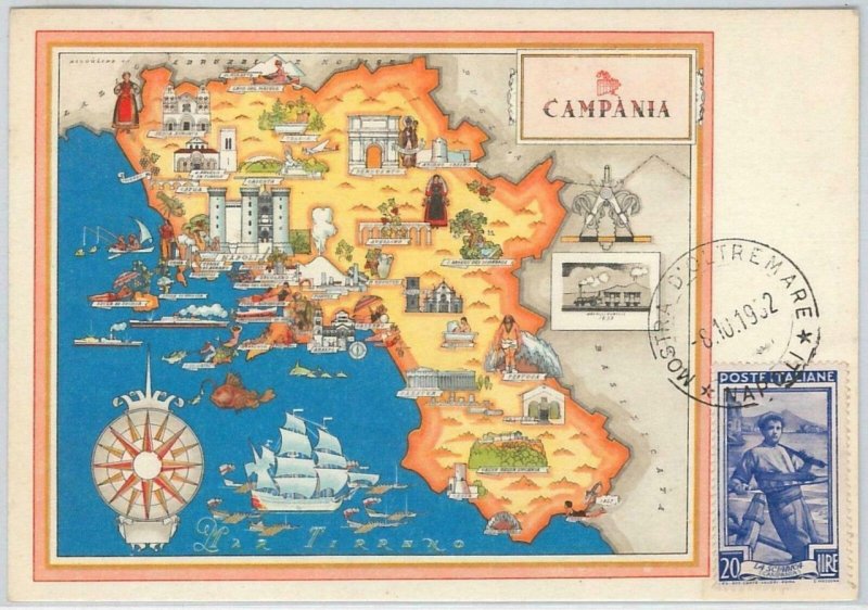 45981 - ITALY - MAXIMUM CARD 1952 - WORK SERIES: CAMPANIA-