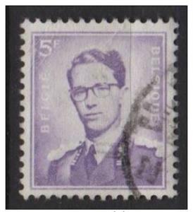 Belgium 1953  Scott 459 used - 5 fr, King Baudouin 