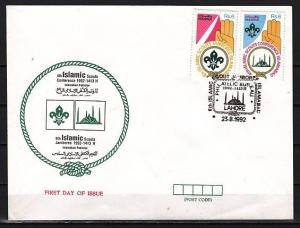 Pakistan, Scott cat. 779-780. Islamic Scouts Conference on a First day cover. ^
