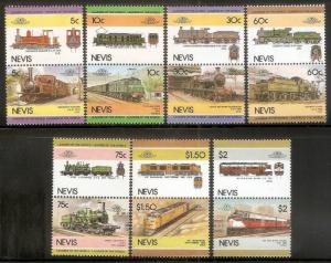 Nevis 1985 Locomotive Railway Trains Transport Sc 192,195,201,3,14,2214v MNH ...